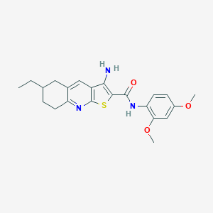 3-amino-N-(2,4-dimethoxyphenyl)-6-ethyl-5,6,7,8-tetrahydrothieno[2,3-b]quinoline-2-carboxamide