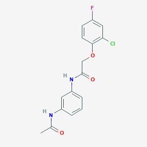 molecular formula C16H14ClFN2O3 B4598031 N-[3-(acetylamino)phenyl]-2-(2-chloro-4-fluorophenoxy)acetamide 
