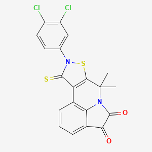 molecular formula C20H12Cl2N2O2S2 B4598049 9-(3,4-dichlorophenyl)-7,7-dimethyl-10-thioxo-9,10-dihydro-7H-isothiazolo[5,4-c]pyrrolo[3,2,1-ij]quinoline-4,5-dione 