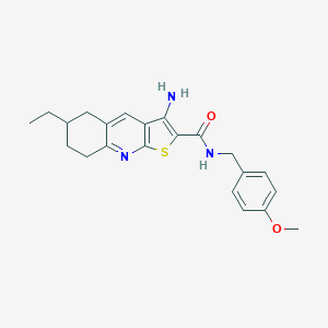 3-amino-6-ethyl-N-(4-methoxybenzyl)-5,6,7,8-tetrahydrothieno[2,3-b]quinoline-2-carboxamide