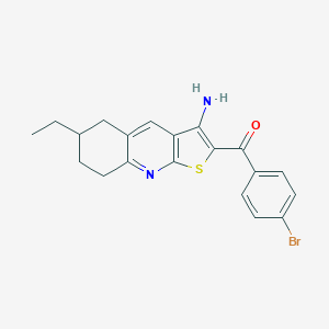 (3-Amino-6-ethyl-5,6,7,8-tetrahydrothieno[2,3-b]quinolin-2-yl)(4-bromophenyl)methanone