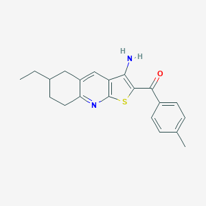 (3-Amino-6-ethyl-5,6,7,8-tetrahydrothieno[2,3-b]quinolin-2-yl)(4-methylphenyl)methanone