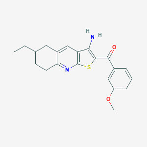 (3-Amino-6-ethyl-5,6,7,8-tetrahydrothieno[2,3-b]quinolin-2-yl)(3-methoxyphenyl)methanone