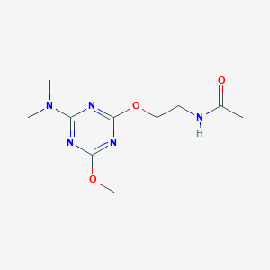molecular formula C10H17N5O3 B4598233 N-(2-{[4-(dimethylamino)-6-methoxy-1,3,5-triazin-2-yl]oxy}ethyl)acetamide 