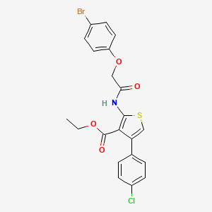 molecular formula C21H17BrClNO4S B4598290 Ethyl 2-{[(4-bromophenoxy)acetyl]amino}-4-(4-chlorophenyl)thiophene-3-carboxylate CAS No. 374086-71-2