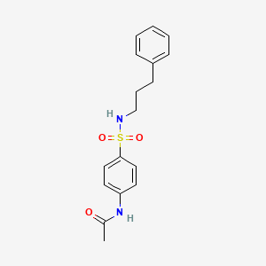 molecular formula C17H20N2O3S B4598456 N-{4-[(3-phenylpropyl)sulfamoyl]phenyl}acetamide 