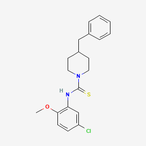 molecular formula C20H23ClN2OS B4598490 4-benzyl-N-(5-chloro-2-methoxyphenyl)piperidine-1-carbothioamide 