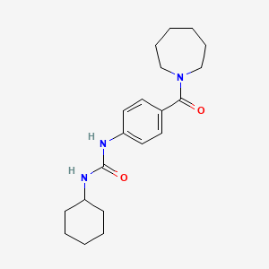 molecular formula C20H29N3O2 B4598501 N-[4-(1-azepanylcarbonyl)phenyl]-N'-cyclohexylurea 
