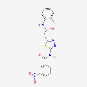 molecular formula C18H15N5O4S B4598572 N-[5-[2-(2-methylanilino)-2-oxoethyl]-1,3,4-thiadiazol-2-yl]-3-nitrobenzamide 