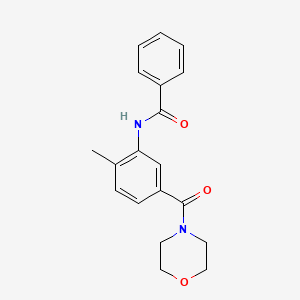 molecular formula C19H20N2O3 B4598586 N-[2-methyl-5-(morpholin-4-ylcarbonyl)phenyl]benzamide 