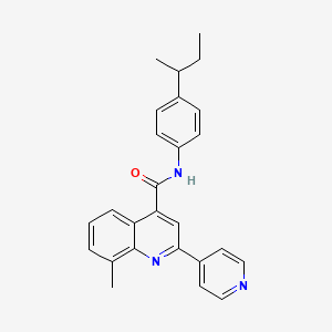 molecular formula C26H25N3O B4598772 N-[4-(butan-2-yl)phenyl]-8-methyl-2-(pyridin-4-yl)quinoline-4-carboxamide 