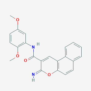molecular formula C22H18N2O4 B4598803 N-(2,5-dimethoxyphenyl)-3-imino-3H-benzo[f]chromene-2-carboxamide 