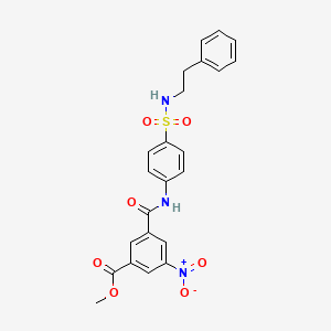 molecular formula C23H21N3O7S B4598863 METHYL 3-NITRO-5-({4-[(PHENETHYLAMINO)SULFONYL]ANILINO}CARBONYL)BENZOATE 