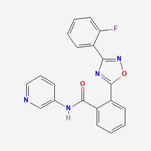 molecular formula C20H13FN4O2 B4598883 2-[3-(2-fluorophenyl)-1,2,4-oxadiazol-5-yl]-N-3-pyridinylbenzamide 