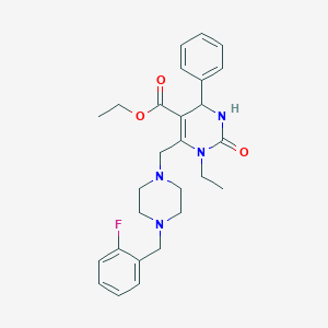 molecular formula C27H33FN4O3 B4599325 ETHYL 1-ETHYL-6-{[4-(2-FLUOROBENZYL)PIPERAZINO]METHYL}-2-OXO-4-PHENYL-1,2,3,4-TETRAHYDRO-5-PYRIMIDINECARBOXYLATE 