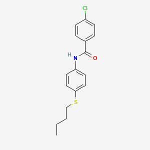 molecular formula C17H18ClNOS B4599394 N-(4-butylsulfanylphenyl)-4-chlorobenzamide 