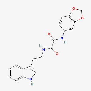 molecular formula C19H17N3O4 B4599432 N'-(1,3-benzodioxol-5-yl)-N-[2-(1H-indol-3-yl)ethyl]oxamide 