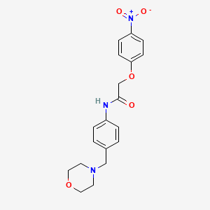molecular formula C19H21N3O5 B4599459 N-[4-(morpholin-4-ylmethyl)phenyl]-2-(4-nitrophenoxy)acetamide 