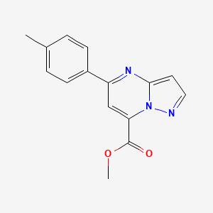 molecular formula C15H13N3O2 B4599506 methyl 5-(4-methylphenyl)pyrazolo[1,5-a]pyrimidine-7-carboxylate 