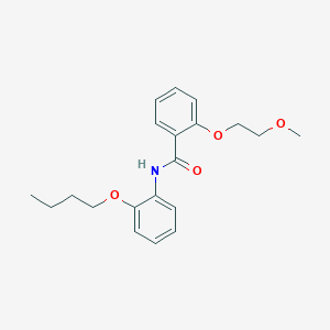 molecular formula C20H25NO4 B4599519 N-(2-butoxyphenyl)-2-(2-methoxyethoxy)benzamide 