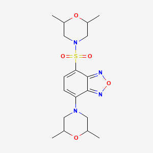 molecular formula C18H26N4O5S B4599534 4-(2,6-Dimethylmorpholin-4-yl)-7-[(2,6-dimethylmorpholin-4-yl)sulfonyl]-2,1,3-benzoxadiazole CAS No. 871510-13-3
