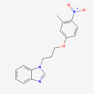 molecular formula C17H17N3O3 B4599541 1-[3-(3-Methyl-4-nitrophenoxy)propyl]benzimidazole 