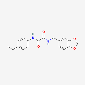 molecular formula C18H18N2O4 B4599566 N-(1,3-BENZODIOXOL-5-YLMETHYL)-N-(4-ETHYLPHENYL)ETHANEDIAMIDE 