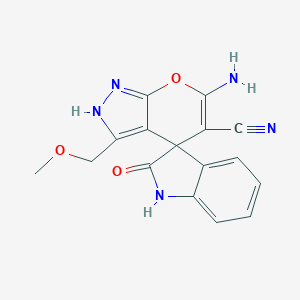 6'-amino-3'-(methoxymethyl)-2-oxospiro[1H-indole-3,4'-2H-pyrano[2,3-c]pyrazole]-5'-carbonitrile