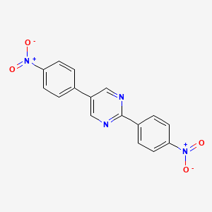 molecular formula C16H10N4O4 B4599604 Pyrimidine, 2,5-bis(4-nitrophenyl)- CAS No. 120493-32-5