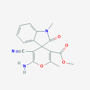 Methyl 6'-amino-5'-cyano-1,2'-dimethyl-2-oxo-1,2-dihydrospiro[indole-3,4'-pyran]-3'-carboxylate