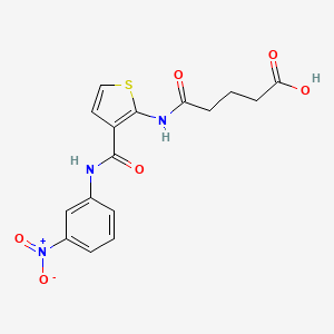 molecular formula C16H15N3O6S B4599662 5-({3-[(3-Nitrophenyl)carbamoyl]thiophen-2-yl}amino)-5-oxopentanoic acid CAS No. 883544-98-7