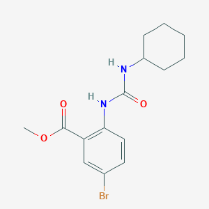 molecular formula C15H19BrN2O3 B4599700 Methyl 5-bromo-2-[(cyclohexylcarbamoyl)amino]benzoate 