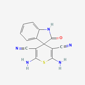molecular formula C14H9N5OS B4599703 2',6'-diamino-2-oxo-1,2-dihydrospiro[indole-3,4'-thiopyran]-3',5'-dicarbonitrile 