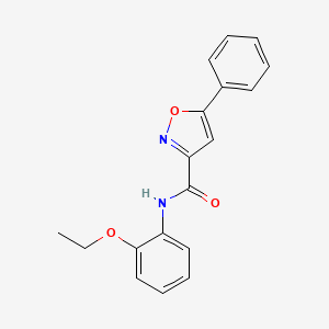 molecular formula C18H16N2O3 B4599727 N-(2-ethoxyphenyl)-5-phenyl-1,2-oxazole-3-carboxamide 