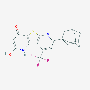 7-(1-adamantyl)-4-hydroxy-9-(trifluoromethyl)pyrido[2',3':4,5]thieno[2,3-b]pyridin-2(1H)-one