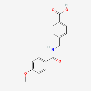 molecular formula C16H15NO4 B4599881 4-({[(4-Methoxyphenyl)carbonyl]amino}methyl)benzoic acid 
