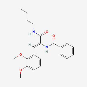 molecular formula C22H26N2O4 B4599914 N-[(Z)-3-(butylamino)-1-(2,3-dimethoxyphenyl)-3-oxoprop-1-en-2-yl]benzamide 