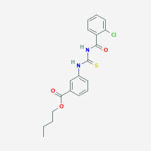 molecular formula C19H19ClN2O3S B4599940 butyl 3-({[(2-chlorobenzoyl)amino]carbonothioyl}amino)benzoate 