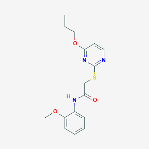 molecular formula C16H19N3O3S B4600059 N~1~-(2-METHOXYPHENYL)-2-[(4-PROPOXY-2-PYRIMIDINYL)SULFANYL]ACETAMIDE 