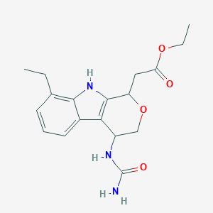 Ethyl 2-[4-(carbamoylamino)-8-ethyl-1,3,4,9-tetrahydropyrano[3,4-b]indol-1-yl]acetate