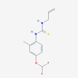 molecular formula C12H14F2N2OS B4600115 N-allyl-N'-[4-(difluoromethoxy)-2-methylphenyl]thiourea 
