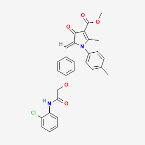 molecular formula C29H25ClN2O5 B4600184 methyl (5Z)-5-(4-{2-[(2-chlorophenyl)amino]-2-oxoethoxy}benzylidene)-2-methyl-1-(4-methylphenyl)-4-oxo-4,5-dihydro-1H-pyrrole-3-carboxylate 