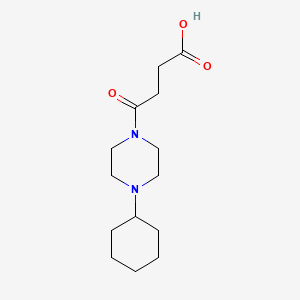 molecular formula C14H24N2O3 B4600386 4-(4-Cyclohexylpiperazin-1-yl)-4-oxobutanoic acid 