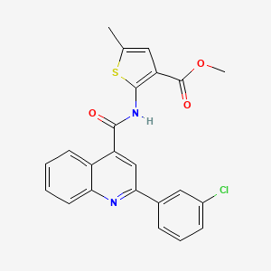 molecular formula C23H17ClN2O3S B4600397 METHYL 2-[2-(3-CHLOROPHENYL)QUINOLINE-4-AMIDO]-5-METHYLTHIOPHENE-3-CARBOXYLATE 