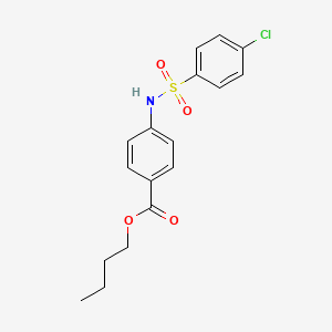 molecular formula C17H18ClNO4S B4600756 butyl 4-{[(4-chlorophenyl)sulfonyl]amino}benzoate 