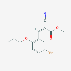 molecular formula C14H14BrNO3 B4600807 methyl (2Z)-3-(5-bromo-2-propoxyphenyl)-2-cyanoprop-2-enoate 