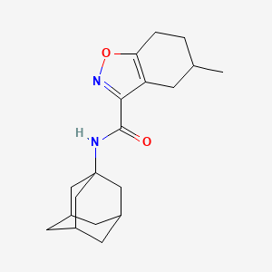 molecular formula C19H26N2O2 B4600917 N~3~-(1-ADAMANTYL)-5-METHYL-4,5,6,7-TETRAHYDRO-1,2-BENZISOXAZOLE-3-CARBOXAMIDE 