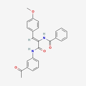 molecular formula C25H22N2O4 B4601011 N-[(Z)-3-(3-acetylanilino)-1-(4-methoxyphenyl)-3-oxoprop-1-en-2-yl]benzamide 