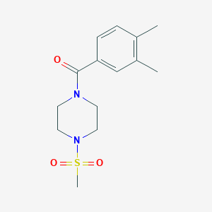 molecular formula C14H20N2O3S B4601034 (3,4-DIMETHYLPHENYL)[4-(METHYLSULFONYL)PIPERAZINO]METHANONE 