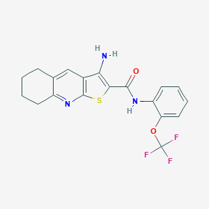 B460104 3-amino-N-[2-(trifluoromethoxy)phenyl]-5,6,7,8-tetrahydrothieno[2,3-b]quinoline-2-carboxamide CAS No. 445382-67-2